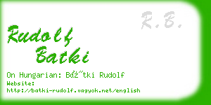 rudolf batki business card